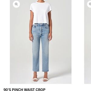 Agolde Light Blue Cropped Jeans